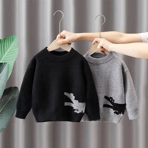 
Boys sweater autumn and winter clothing 2025 new children's casual versatile knitted sweater handsome boy wool pullover clothes