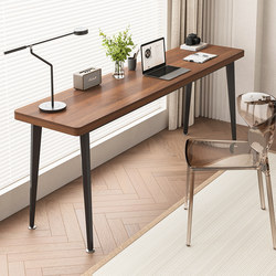 Solid Wood Long Table, Simple Office Computer Desk, Home Small Apartment Desk, Living Room Balcony Study Table, Work Desk