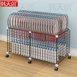 Storage Rack for Badminton Rackets in the Classroom, Training Display Rack in the Gym, Iron Art Storage Rack for Tennis Rackets, Movable