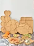 khay tra go Khay gỗ, khay đựng trái cây bằng gỗ nguyên khối, khay trà, khay lưới gỗ sáng tạo kiểu Nhật, khay ăn mẫu giáo tại nhà, khay gỗ gia dụng gỗ Tấm