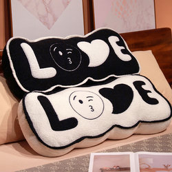 Black and White Minimalist Style Long Pillow, Living Room Sofa Cushion, Headboard Cushion, Light Luxury High-End Feel, Girls' Sleeping Pillow