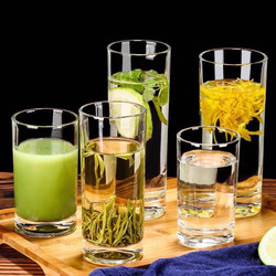 Thickened Transparent Classic Lead-Free Glass Cup, Milk Cup, Straight Cup, Juice Cup, Tea Cup, Drinking Cup, Water Cup