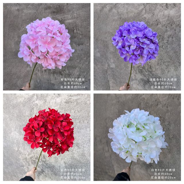 
Simulated flower lollipop large hydrangea wedding road leading decorative silk flower wedding background flower arrangement display floral hydrangea