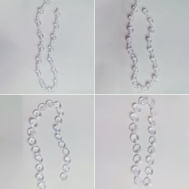 
Acrylic bead chain wedding hall DIY decoration matching material transparent earth bead imitation crystal octagonal bead chain