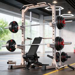 Squat Rack Home Fitness Equipment Multifunctional Integrated Barbell Bench Press Rack Pull-Up Bar Commercial Gantry Rack