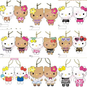 
[Top-up payment] Free shipping Japan Sanrio Hawaii sticker plush pendant kitty