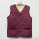 Grandma's winter velvet vest, middle-aged and elderly warm vest, female mother's sleeveless top, elderly thickened vest