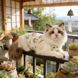 New Cartoon Pet Clothing for Spring and Summer, Cute and Breathable Pet Cat Clothes, Thin Vest Dog Clothes, Anti-Shedding and Anti-Hair Loss
