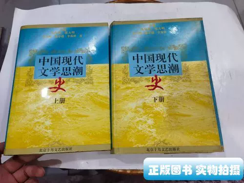 实物拍中国现代文学思潮史上下册全32开精装马良春等北京十月-Taobao 