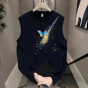 
2026 New Summer Vest Men's Outdoor Sports Sleeveless T-Shirt Pure Cotton Loose Large Size Men's Waistcoat Top