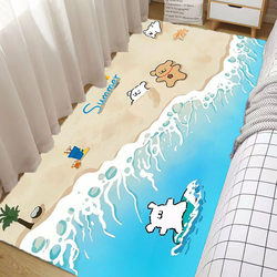 Line Drawing Puppy Carpet Bedroom Bedside Rug 2025 New Cartoon Cute Room Bedside Mat Bedside Carpet