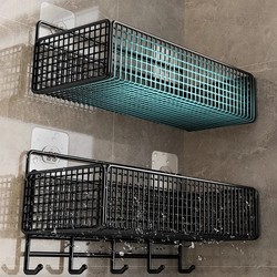 Bathroom Storage Rack, No-Drill Wall-Mounted Washbasin Organizer, Wall Storage Solution for Bathroom Essentials