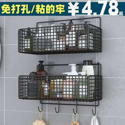 Bathroom Storage Rack, Toilet Washroom Organizer Shelf, Wall-Mounted, No-Drill Wall-Mounted Type