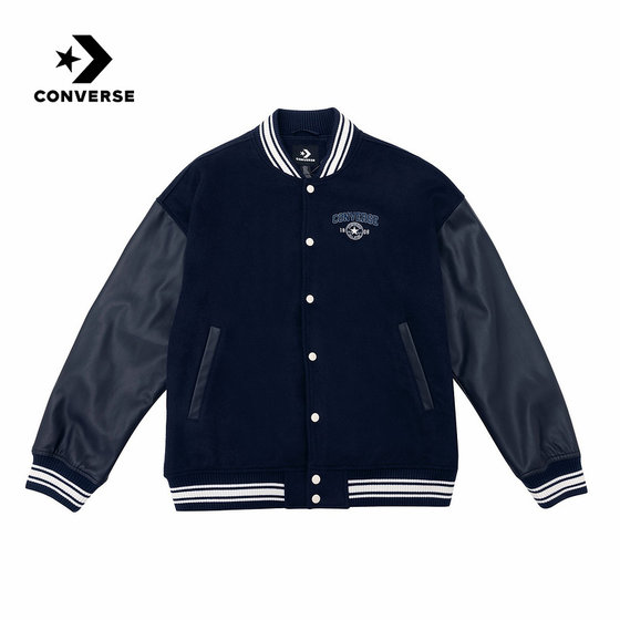 
Converse men's and women's cotton clothing spring new splicing college style jacket casual jacket UCJ695-695