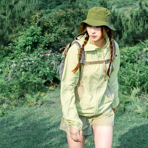
Quick-drying windproof mountain jacket under banana WS840 light and breathable sports sun protection clothes for women in spring running and mountaineering suit