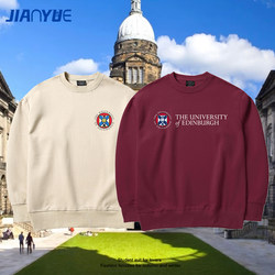 University of Edinburgh Sweatshirt Souvenir, Edin University Merchandise, Round-Neck Pullover, Autumn and Winter, Unisex, Thickened Original Version