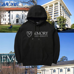 Emory University Commemorative Sweatshirt for Male and Female International Students, Pullover Hooded Long-Sleeved Alumni American-Style Clothing for Autumn and Winter