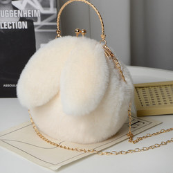 Stuffed Bag 2023 New Fashion Satchel Princess Bag Chain Crossbody Bag Cute and Versatile Student Bunny Ear Bag