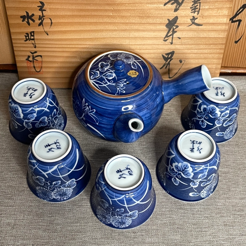 平安 瑞光作 金彩柴垣 蓋向附 5客セット 清水 焼 茶道 Yahoo