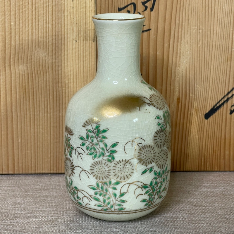 日本九谷烧永泉造酒壶酒器酒具德利花瓶花入插花釉上彩手绘手捏-Taobao