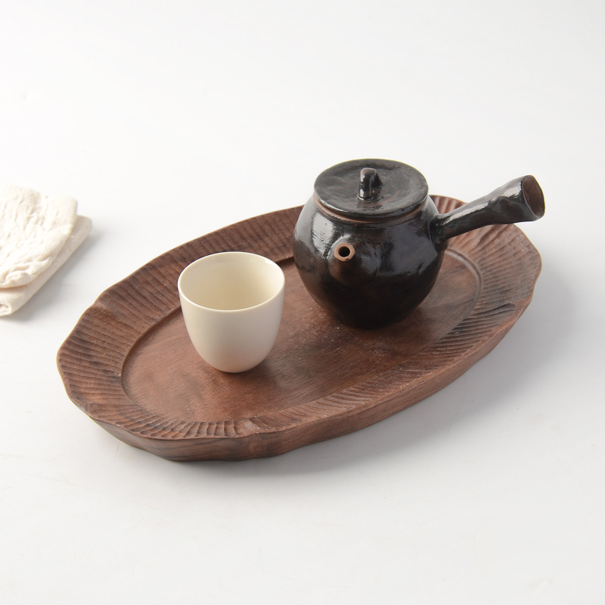 胡桃木茶托，一摆即美-淘宝逛一逛