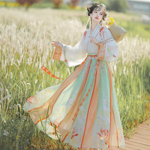 
Red Lotus Fu - Original Wei and Jin Dynasty Hanfu Women's 2026 New Spring Xianxia National Style Waist-length Adult Fairy Spirit Ancient Costume