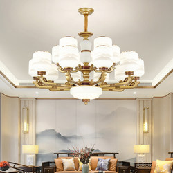 New Chinese-Style Chandelier, Living Room Lamp, Simple Modern Elegant Main Light, Light Luxury Dining Room Lamp, Mid-Century Style 2025 New Lighting Fixtures