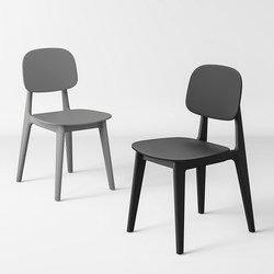 Modern Minimalist Dining Chair for Small Apartments, Thickened Plastic Dining Table Chair, Stackable Home Leisure Chair with Backrest