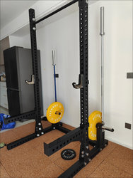 Rep Commercial Half-Frame Squat Rack Multi-Functional Bench Press Rack 75×75 Thickened 3mm Tubing Simple Comprehensive Rack