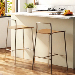 Minimalist Household High Stool Nordic Ins Industrial Style Bar Chair Café Front Desk Chair Iron Bar Stool Bar Chair