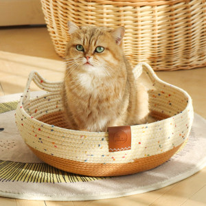 All-season universal cat nest vine woven cat scratch board cat scratch pad sleeping nest scratch-resistant wear-resistant cat supplies can be washed
