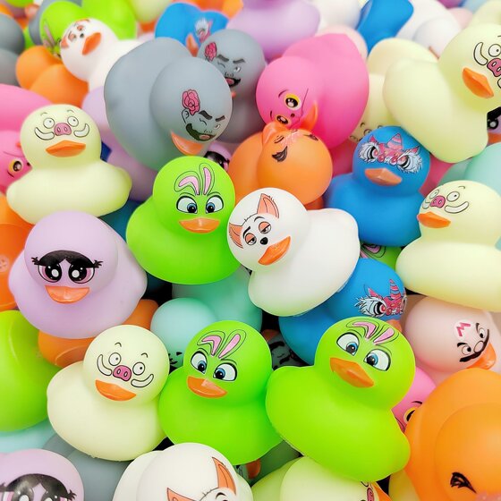 
Bathing toys little yellow duck baby early education education children's toys men and women playing in the water to make sounds colorful duck
