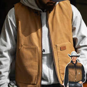 
Uncle Gu's V01 American Workwear Zipper Vest Men's Spring and Autumn New Reversible Retro Vest Vest