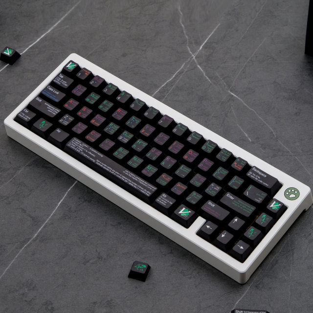 Black code farmer VIM programmer keycap white theme original high pbt sublimation mechanical keyboard keycap