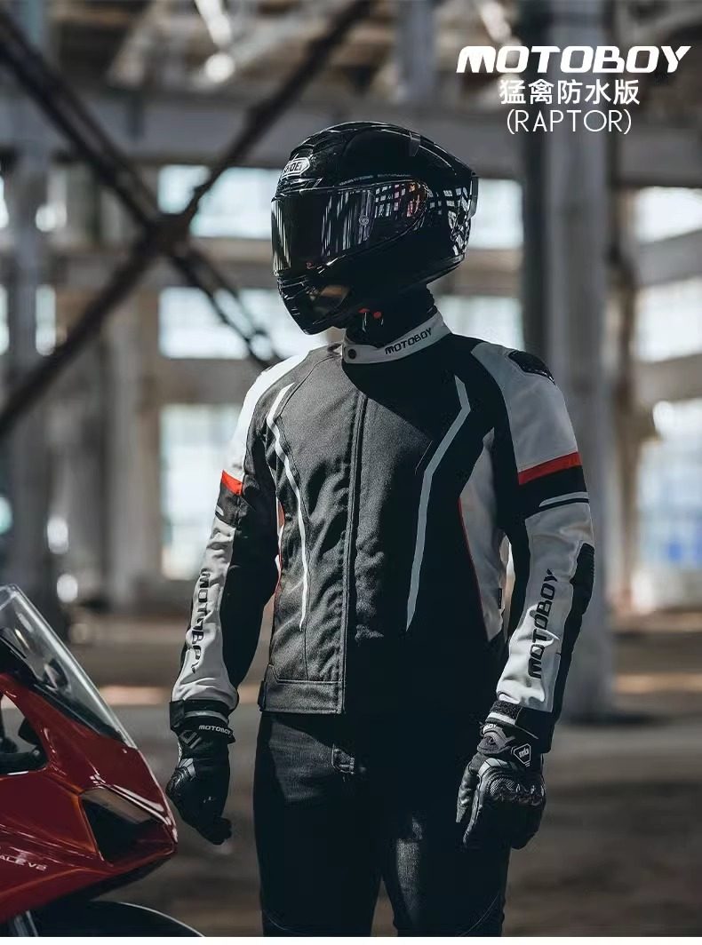 Motoboy オートバイ春と夏のメンズライディングスーツ - 通気性メッシュアンチフォールレーシングスーツナイトスーツ