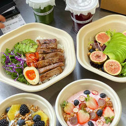 Disposable Hexagonal Bowl, Paper Pulp Packaging Bowl, Hexagonal Lunch Box, Bento Box, Biodegradable Lunch Box, Light Meal Salad Box