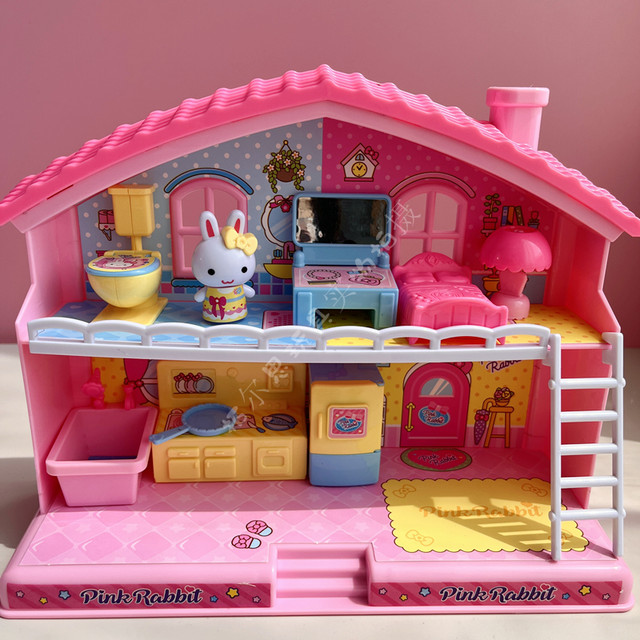 Yiyan Pink Rabbit Mini House Rabbit Play House Girl Kitchen ...