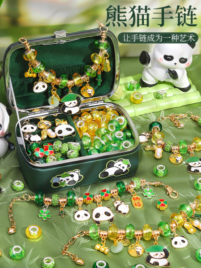 Ciondolo Fai Da Te NewL A Forma Di Panda Per Bracciale, Argento S925 Smaltato