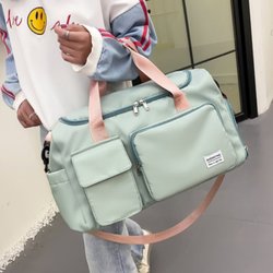 Sports Swimming Fitness Bag Travel Bag Women's Large Capacity Lightweight Portable Multi-Functional Student Luggage Bag Foldable Bag