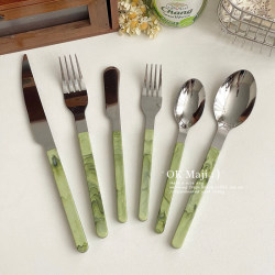 Retro high-end knife, fork and spoon three-piece set