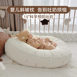 Slope Pillow for Infants, Anti-Vomiting Pad, Newborn Baby Bed-In-Bed Sleeping Aid, Anti-Choking, Anti-Flatulence Slope Pad