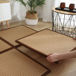Japanese-Style Patchwork Mat Carpet Rattan Mat Summer Floor Mat Living Room Coffee Table Balcony Bedside Tatami Mat