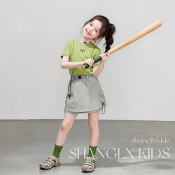 Girls' Outfit 2026 New Trendy Summer T-Shirt and Skirt Set, Super Cute Korean Style Children's Summer Clothing Trend