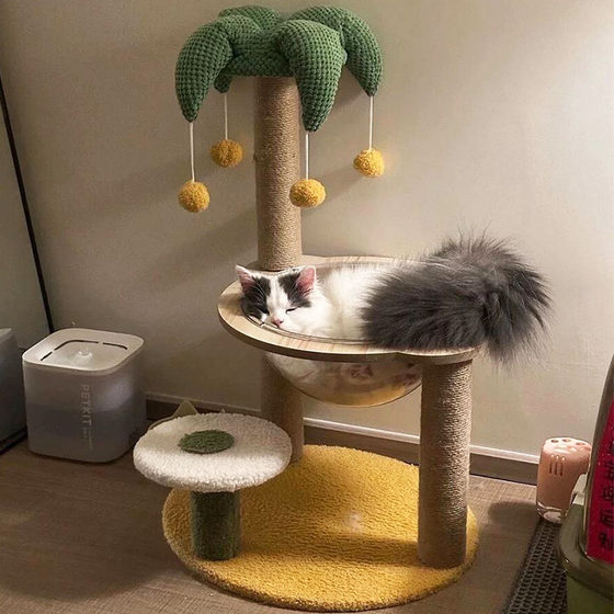 
Cat scratching board, cat climbing frame, household small apartment, does not take up space, Tongtianzhu cat nest, integrated sisal wear-resistant, non-shedding toy