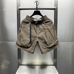 Japanese functional style workwear shorts, men's summer loose, multiple pockets, straight tube quick drying five piece pants, Korean fashionable sports pants