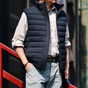 
Cat Tiger Beast Ribs Down Vest Winter New Goose Down Warm Liner Men's Vest Down Jacket