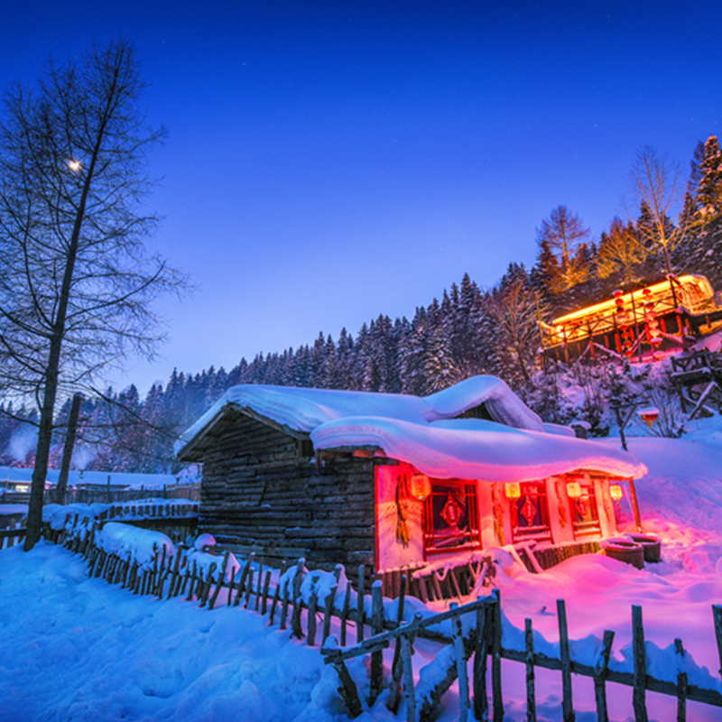 4人小团丨哈尔滨漠河旅游北极村北红村5天4晚纯玩无购物
