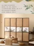 vach trang tri Phong cách Trung Quốc mới bằng gỗ tre nguyên khối màn hình vách ngăn gấp phòng khách di động để chặn quán trà retro màn hình gấp đơn giản văn phòng vách gỗ cầu thang Màn hình / Cửa sổ