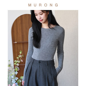 
18-needle seamless one-piece cashmere slim round neck pullover bottoming sweater saddle shoulder wool knitted sweater warm new style