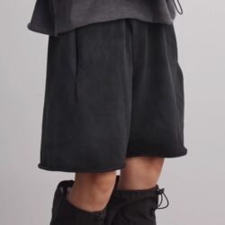 Loose fit pure cotton washed distressed soft shorts